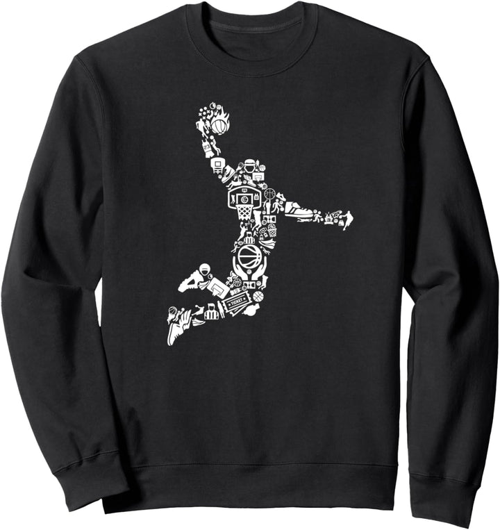 Dunking Basketballspieler Design für echte Sportfans Sweatshirt