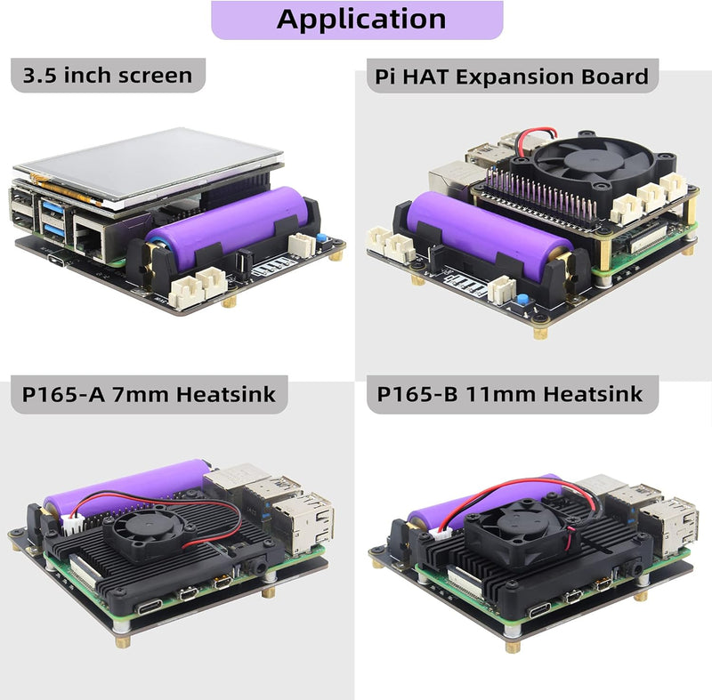 Geekworm Raspberry Pi 4 UPS X703, Ultra-compact 18650 UPS Shield with Auto Power On for Raspberry Pi