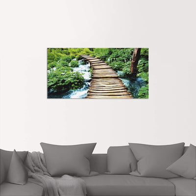 ARTland Wandbild Alu Verbundplatte für Innen & Outdoor Bild 60x30 cm Natur Landschaft Dschungel Urwa