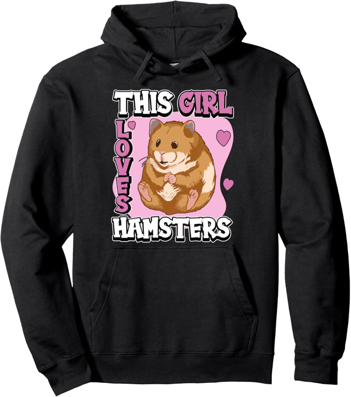 Mädchen This Girl Loves Hamsters Hamster Pullover Hoodie