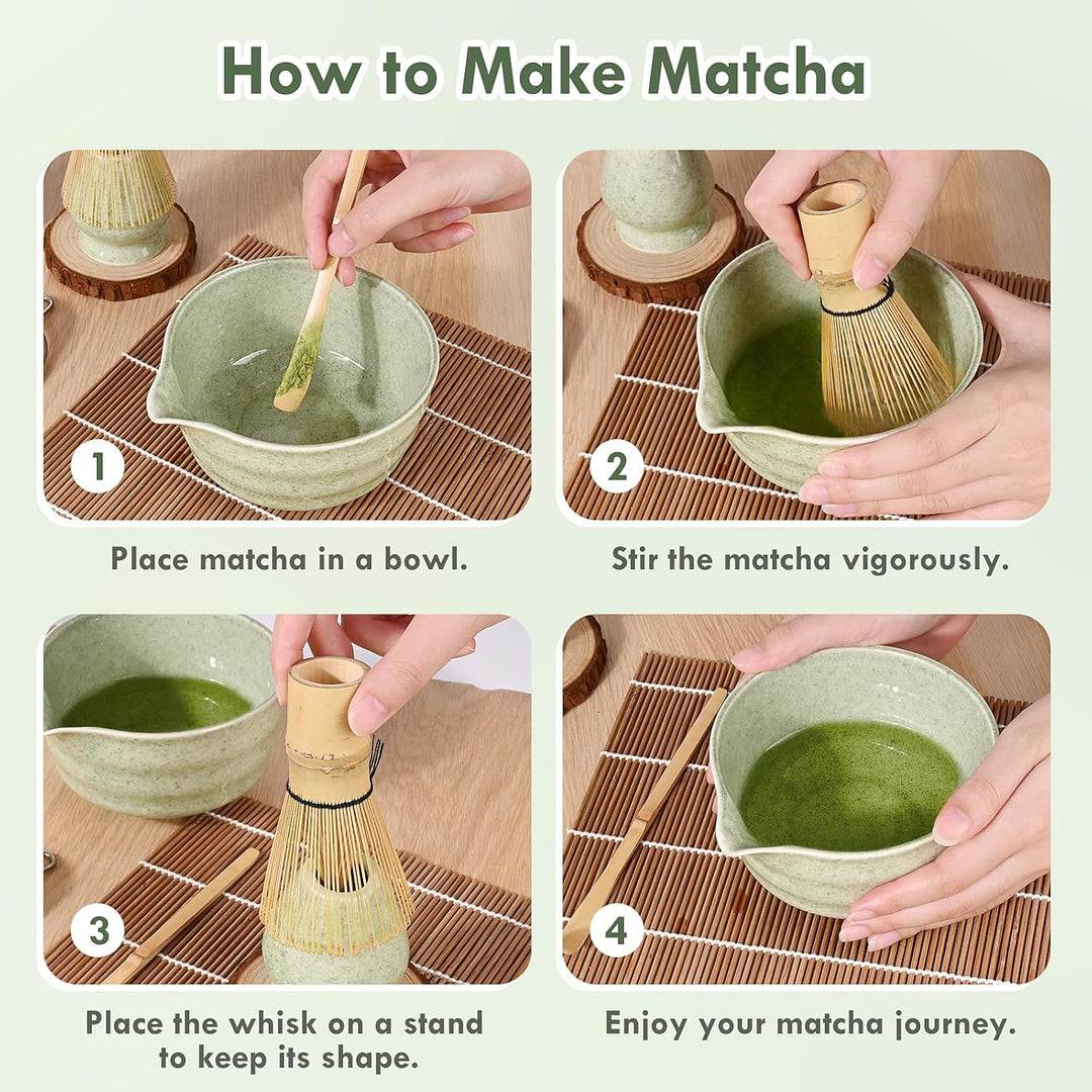 5 Stück Matcha Set, Matcha Whisk Set, Matcha Tea Set, Stylisches Matchas Set Mit Matcha Besen, Match