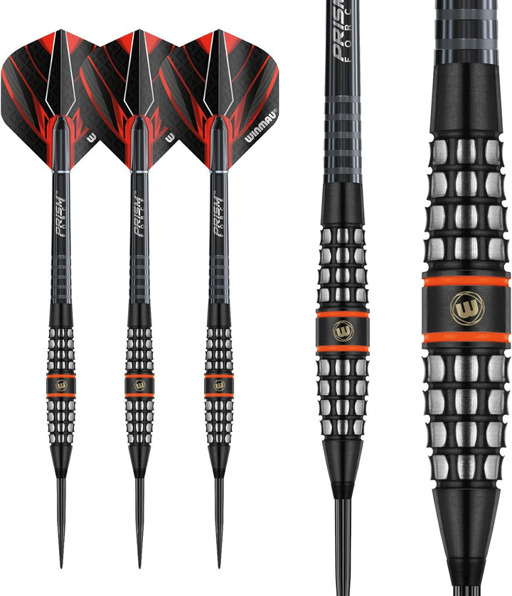 WINMAU Sicario 25g Profi Wolfram Steeltip Dartpfeile Set mit Flights und Schäfte