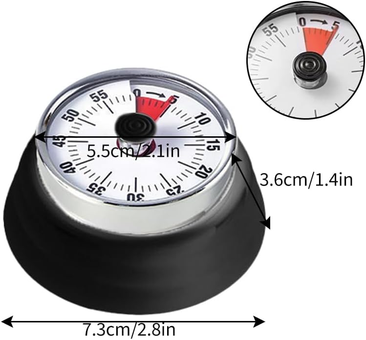 VOVCIG Edelstahl Sauna Timer, mechanischer Uhr-Timer für Saunäle und Wellnesszentren, Sauna-Zubehör,
