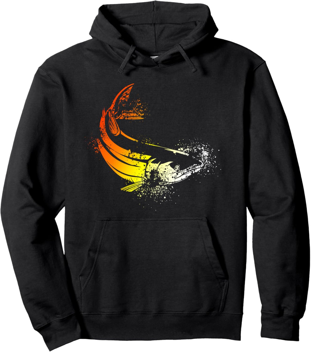 Angler Geschenke Angeln | Karpfen Fisch Silhouette | Fishing Pullover Hoodie