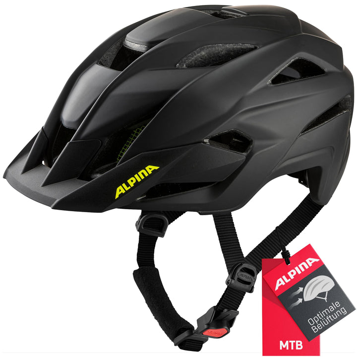 ALPINA KAMLOOP Radhelm schwarz gelb 51-55 cm, 51-55 cm