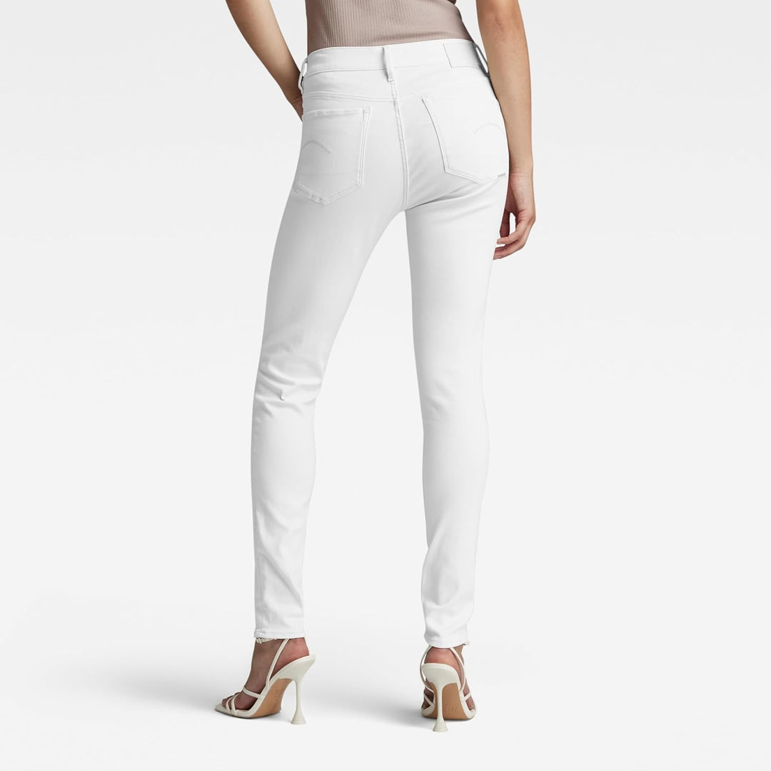 G-STAR RAW Damen Jeans 3301 Skinny Ankle Jeans 24W / 30L Weiss (Paper White Gd D05175-c258-g547), 24