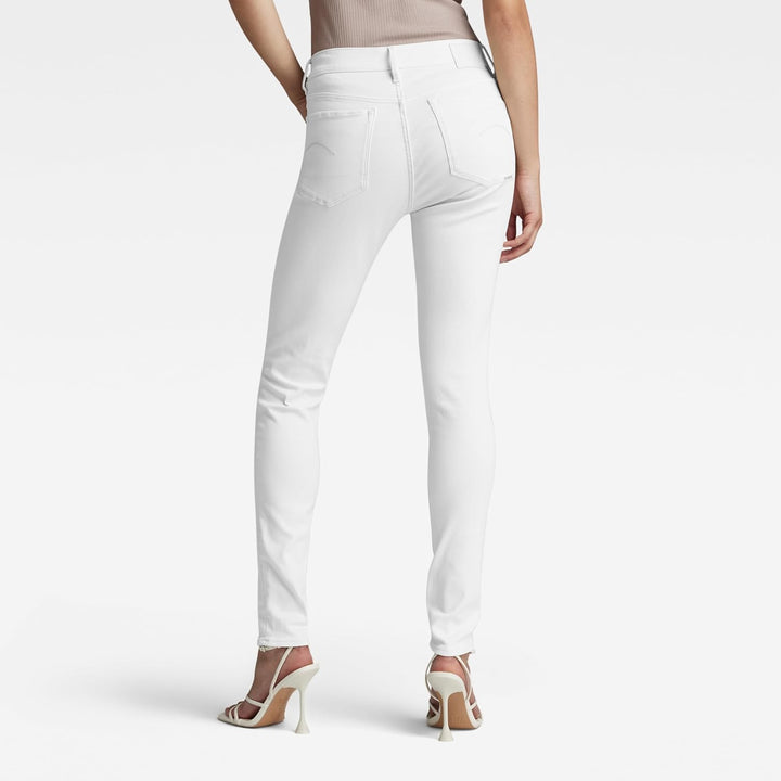 G-STAR RAW Damen Jeans 3301 Skinny Ankle Jeans 24W / 30L Weiss (Paper White Gd D05175-c258-g547), 24