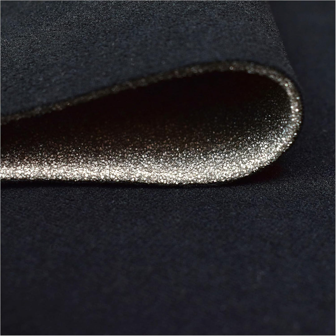 Autohimmelstoff Himmelstoff Dachhimmel Velour Himmel mit Schaum (Schwarz, 1,70m x 3m) | Grundpreis p