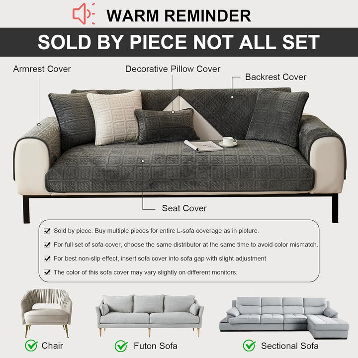Upgrade Milchsamt Superweiche Sofa Überzug L Form U 1/2/3/4 Sitzer Couch Überzug Ecksofa, Sofabezug