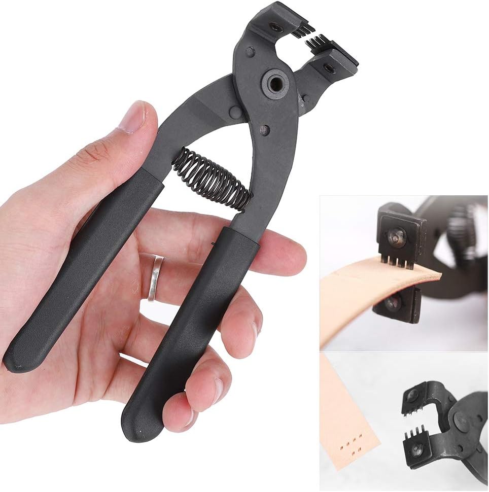 HEEPDD Leder Stanz Werkzeug, 4mm Silent Leder Locher Carbon Stahl Leder Handwerk Stanzwerkzeuge(4mm-