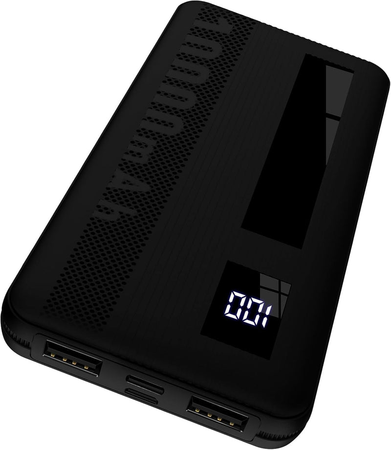 Power Bank, 10000mAh Powerbank Klein Aber Stark, Externe Handyakkus USB C Port, Externer Akku LED Di