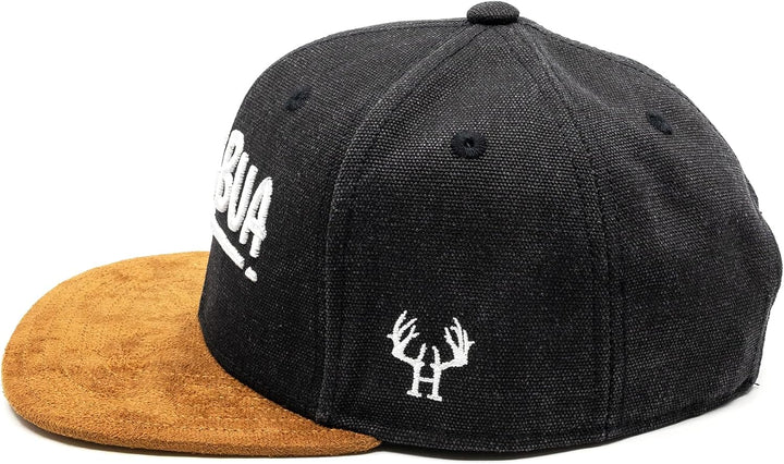 Du Hirsch Bayerisches Snapback Cap Erwachsene Lausbua Dunkelgrau Canvas XL