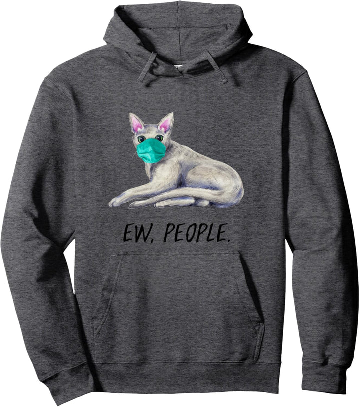 RUSSISCH BLAU Katze mit Gesichtsmaske Mundschutz Pullover Hoodie