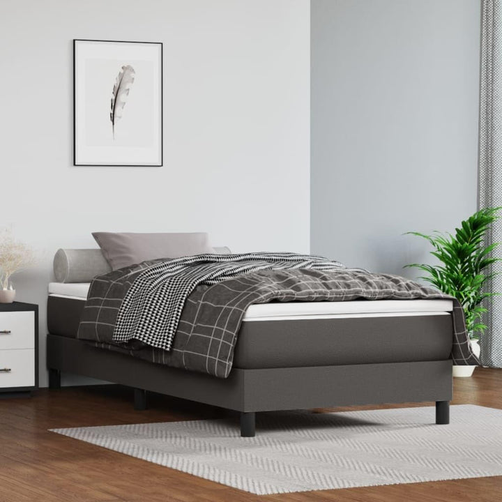 vidaXL Boxspringbett Bettgestell Einzelbett Polsterbett Bett Hotelbett Bettrahmen Lattenrost Designe
