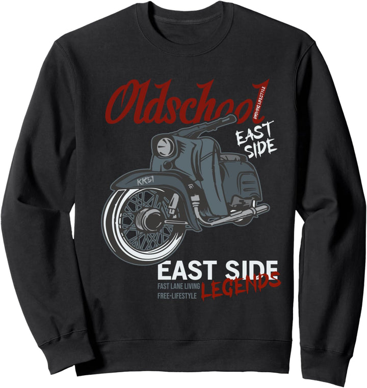 Oldschool Schwalbe Tuning KR51 Simson DDR Mofa Moped Sweatshirt