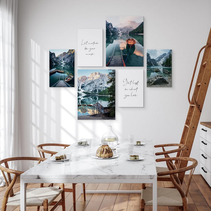 Muralo - Wandbilder Set - Leinwand Bilder Set Aufhängefertig - Bilder für Wohnzimmer Schlafzimmer -