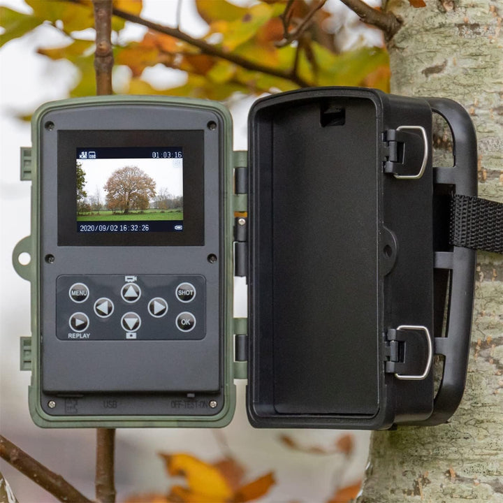 LUNIOX VC24 Wildkamera Fotofalle Digital Full HD bis zu 24MP mit Bewegungsmelder Nachtsicht Schutzar