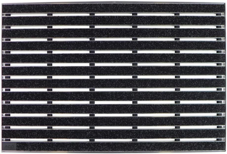 ACO Self® Schuhabstreifer Rips Anthrazit mit Alu Winkelrahmen 75 cm x 50 cm (B x H), 75 cm x 50 cm (