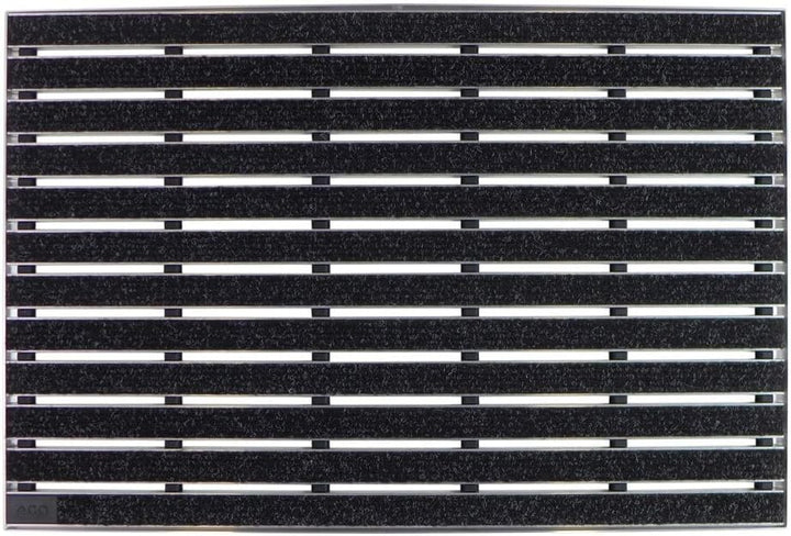 ACO Self® Schuhabstreifer Rips Anthrazit mit Alu Winkelrahmen 75 cm x 50 cm (B x H), 75 cm x 50 cm (