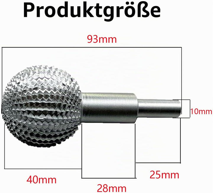Kugel Gouge für Holzschnitzerei, Ballschleifenkopf für Holzschnitze und Schleifen, Kugelförmige Schn