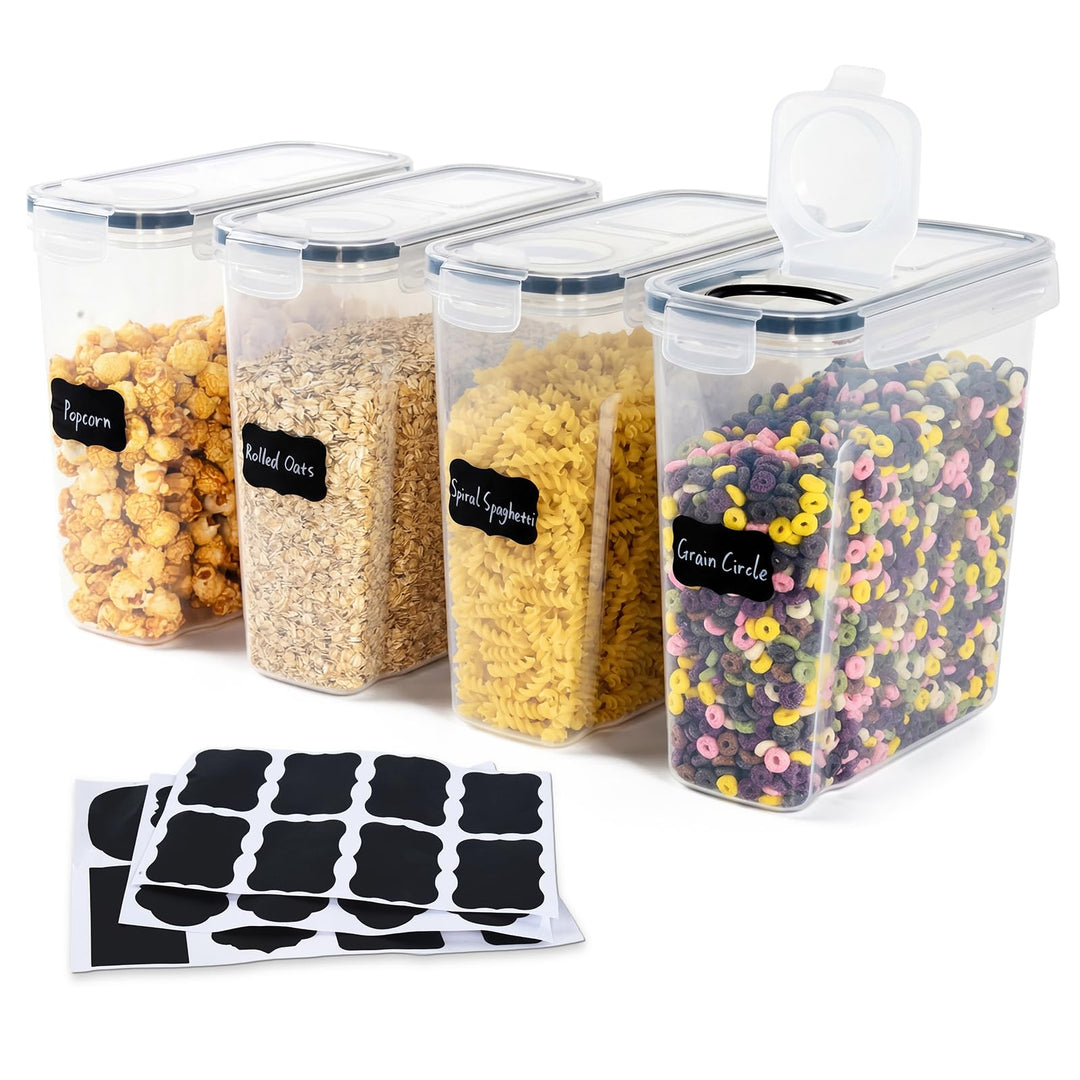OTraki Vorratsdosen mit Luftdichtem Deckel 4L XXL | 4er Set, XXL Grösse, Luftdicht, Lebensmittelaufb