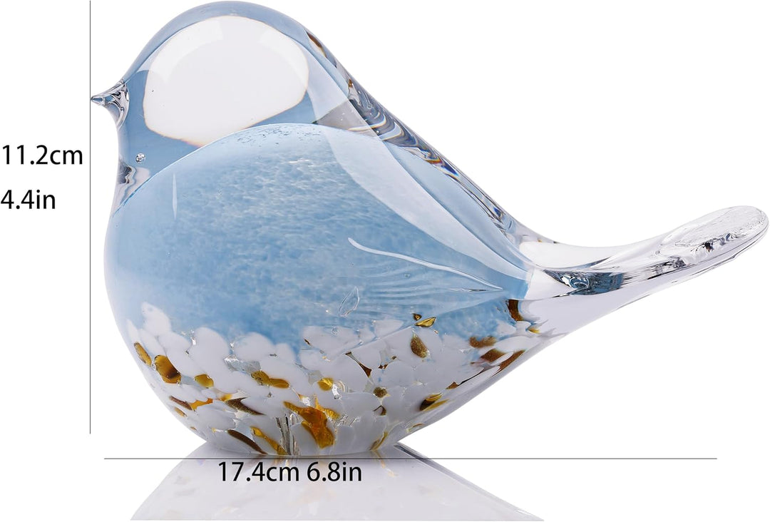 WUBIANJIE Mundgeblasene Glas-Vogelstatue, Sammlerstück, Tierkunst, Briefbeschwerer, Wohnzimmer, Schl