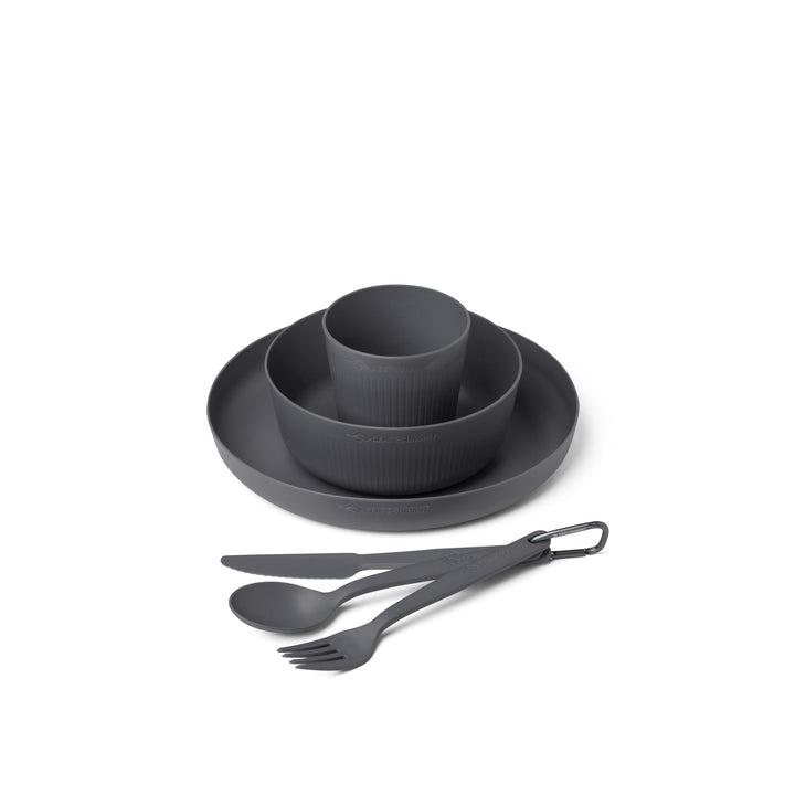 Camp Dinnerware Set w/Mesh Sack - [6 Piece]
