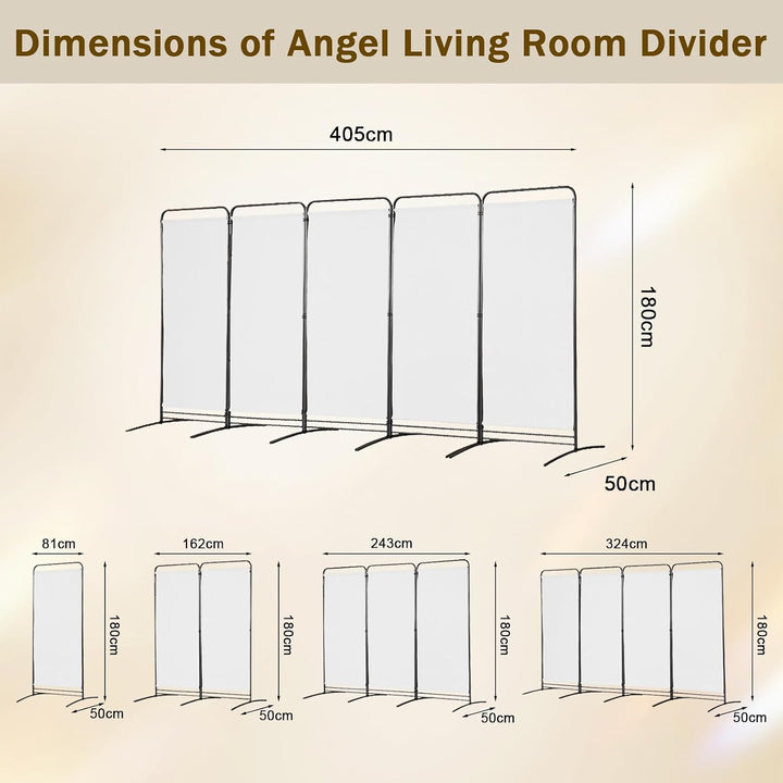 Angel Living Paravent Raumteiler Freistehend Sichtschutzwand Raumteiler Stellwand Trennwand Sichtsch