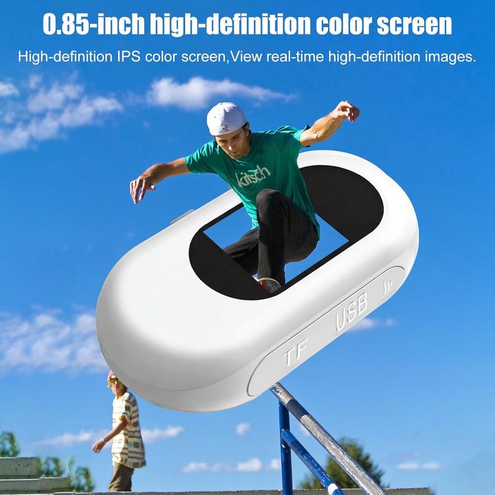 OBEST Mini Action Cam Action Kamera Motorrad Nachtsicht 360 Bodycam mit 0,85 Display, 1080P Vlog POV