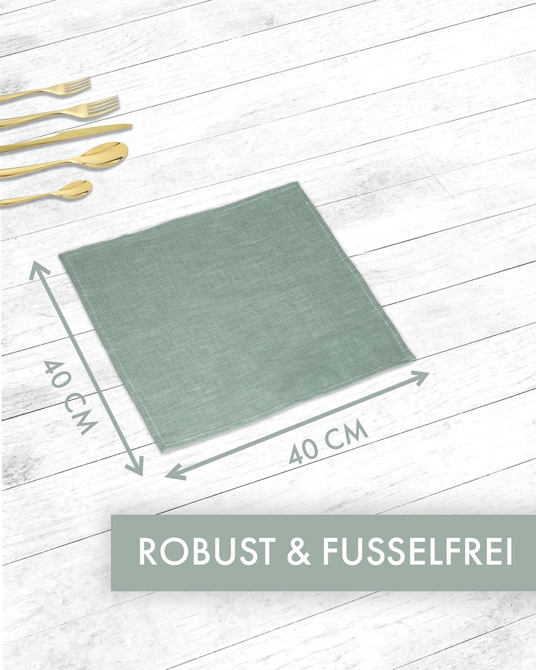 Farnberg 6 Servietten aus Leinen - hochwertige Stoffservietten - edle Hochzeitsservietten - Wiederve