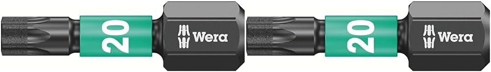 Wera 867/1 IMP DC Impaktor Bits SB TX 20, TX 20 x 25 mm, Wera 05073924001 (Packung mit 2) 8 x 4 x 1
