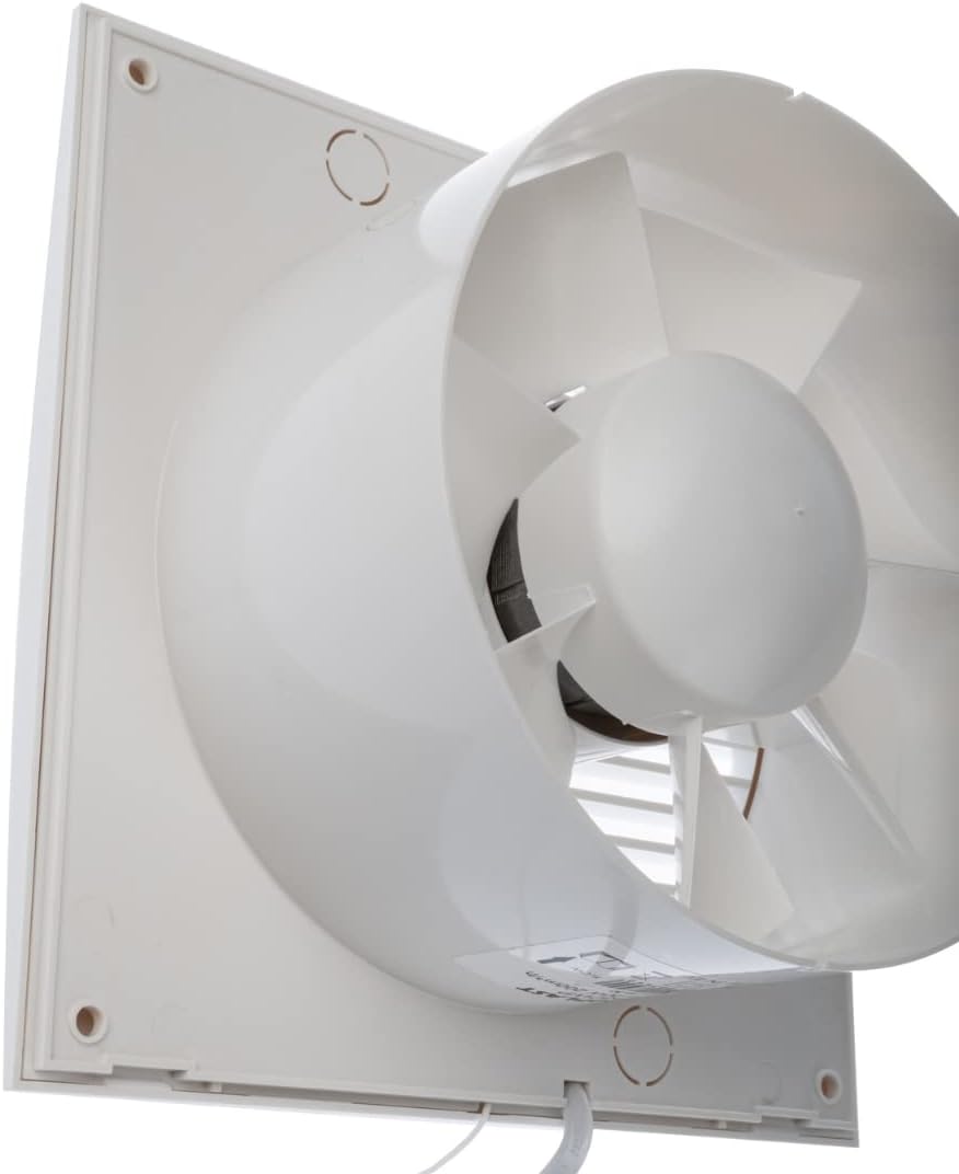 EUROPLAST Ø 150mm Wandventilator Lüfter Abluft Kabel Schalter Ventilator Küche WC Bad - Kunststoff -