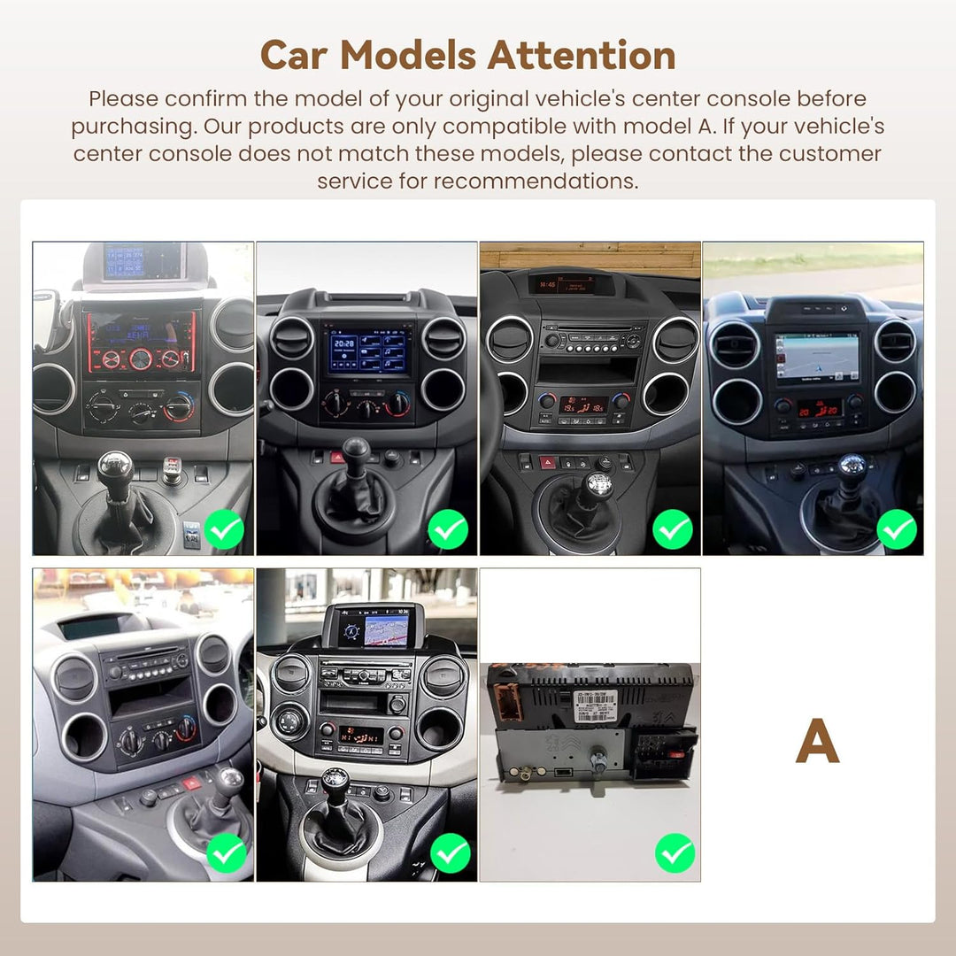 Hikity Android 15 4+128G Autoradio für Citroen Berlingo B9 2008-2017/Peugeot Partner 2008-2019 mit 9