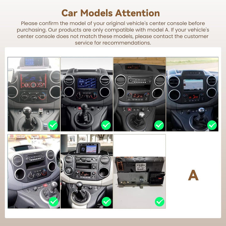 Hikity Android 15 4+128G Autoradio für Citroen Berlingo B9 2008-2017/Peugeot Partner 2008-2019 mit 9