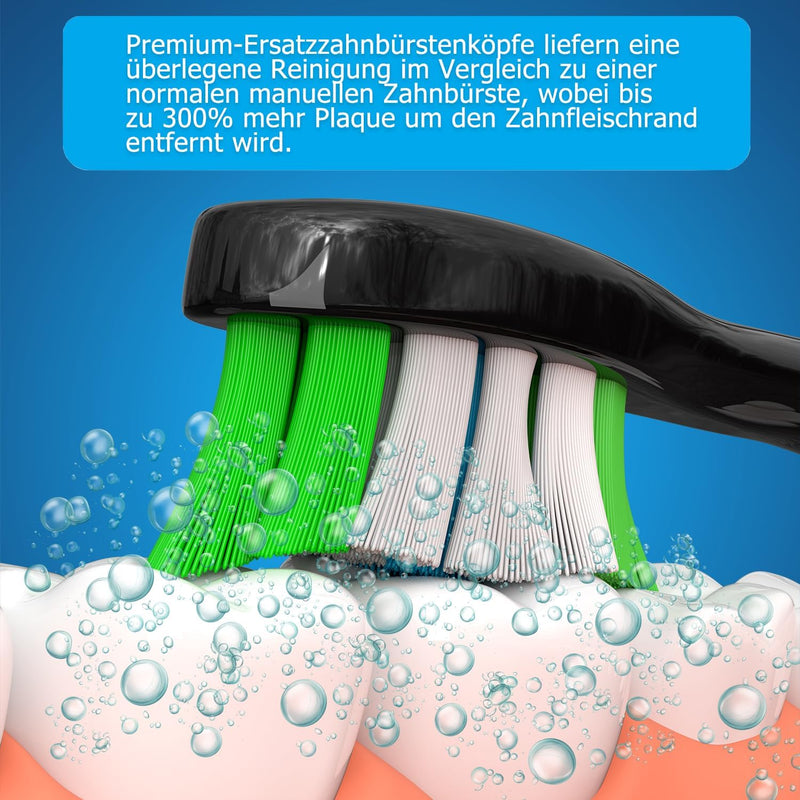 16er Ersatzbürsten Kompatibel mit Philips Sonicare Elektrische Zahnbürste,Bürstenköpfe Zahnbürstenau