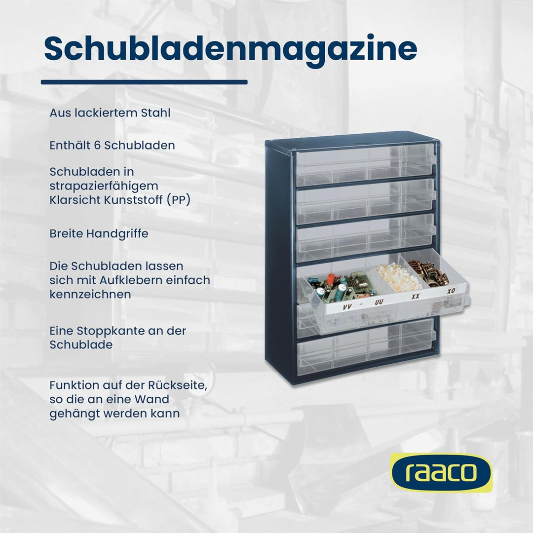 raaco Stahlmagazin 906-03, blau, 137485
