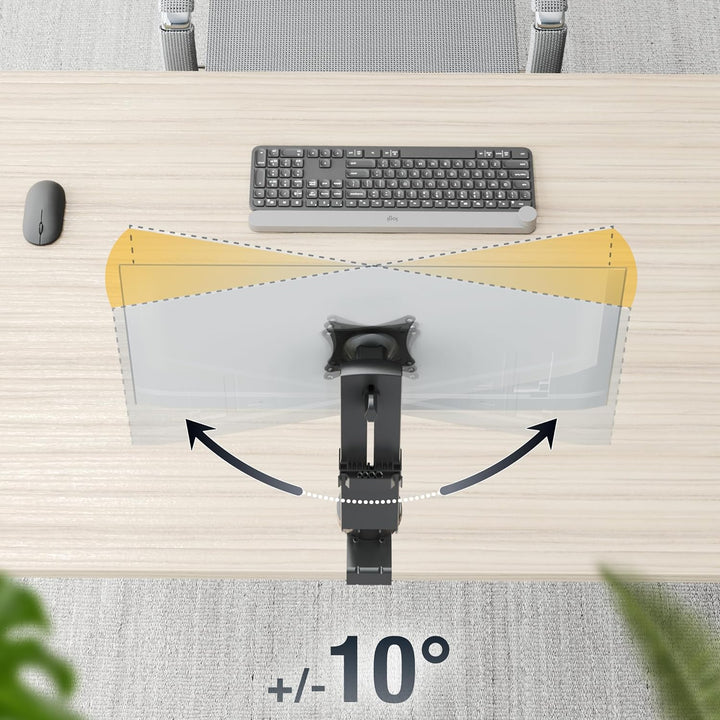 RICOO Monitor Halterung Tisch, VESA Tischhalterung für 17-27 Zoll, Monitorhalterung 1 Monitor Arm TS