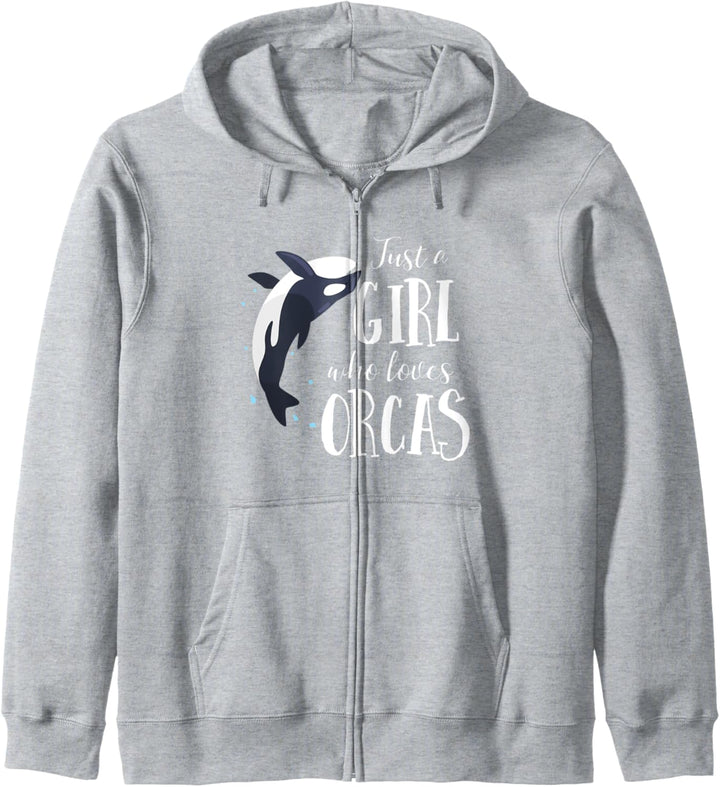 Just A Girl Who Loves Orcas Cute Whale Kapuzenjacke