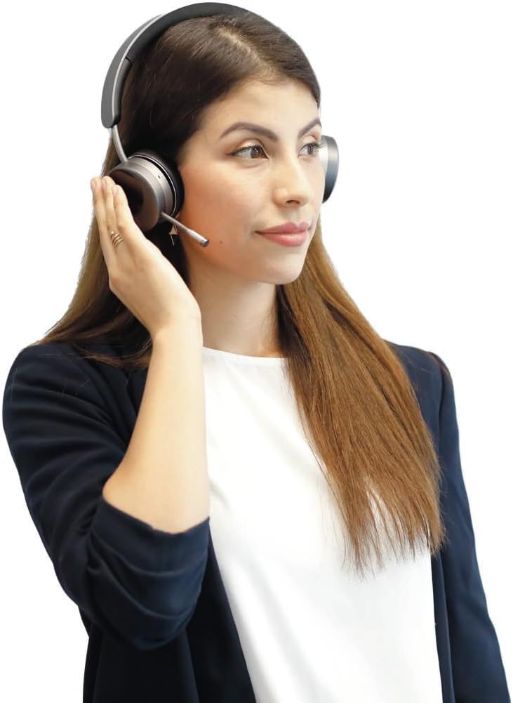 ALE AH80 Bluetooth Headset – Hybrid Active Noise Cancellation, 40ms Low Latency,Gesprächs-/Wiedergab