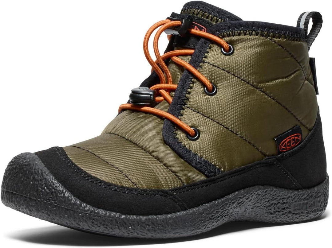 KEEN Unisex Kinder Howser 2 Waterproof Bottes Chukka, 24 EU Dark Olive Gold Flame