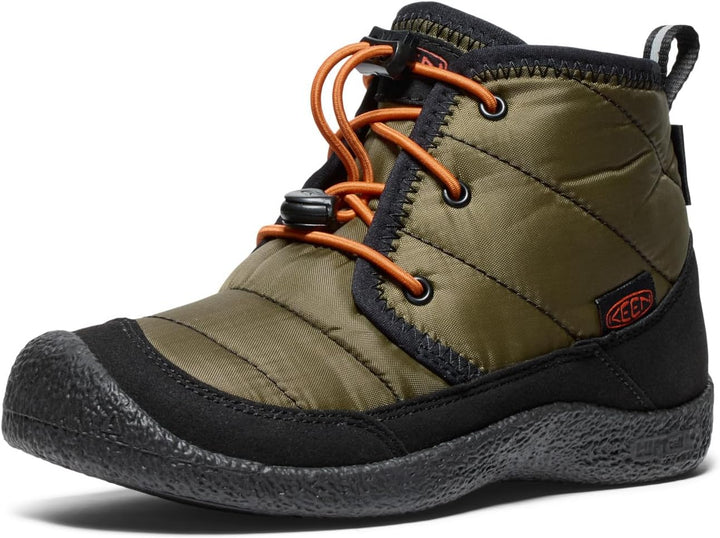 KEEN Unisex Kinder Howser 2 Waterproof Bottes Chukka, 24 EU Dark Olive Gold Flame
