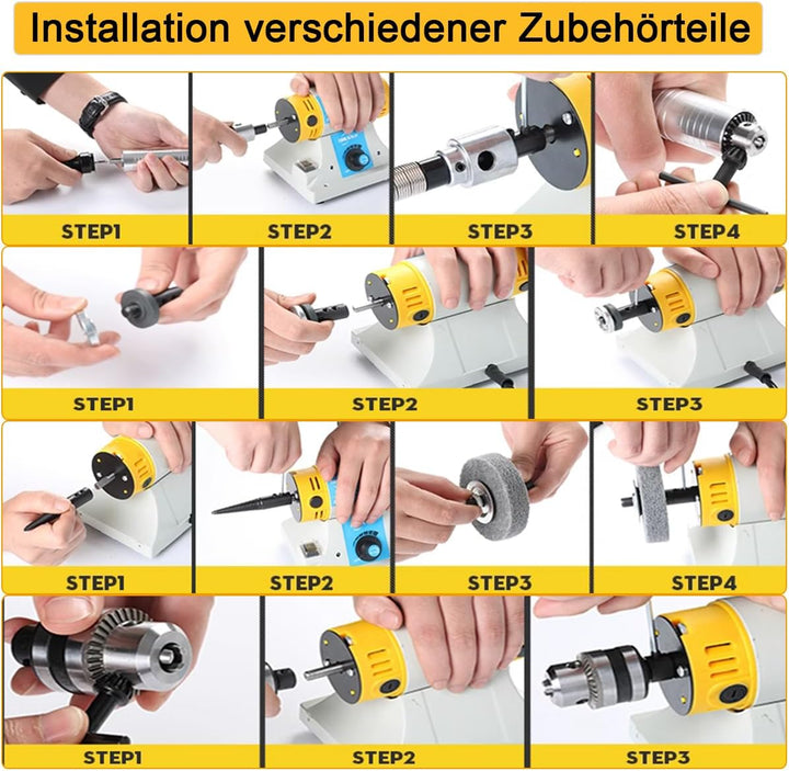 Poliermaschine Set Schmuck Poliermaschine, 220V 320 Watt Elektrische Schleifmaschine Tischpolierer 1