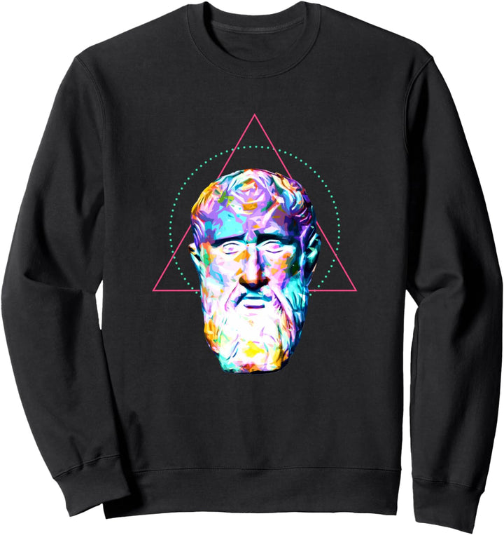 Zenon von Kition - Buntes philosophen Porträt Sweatshirt