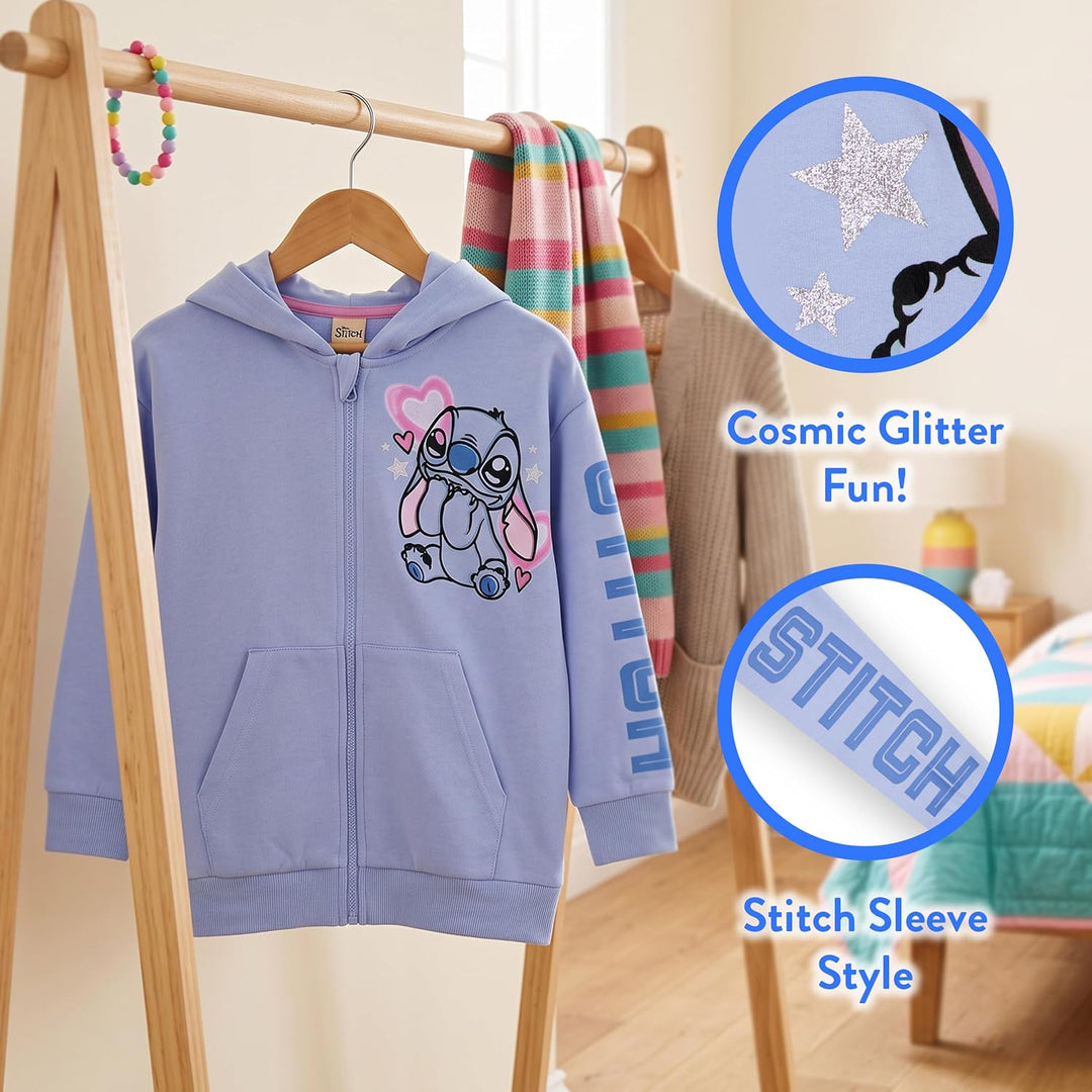 Disney Mädchen Lilo &amp; Stitch Glitzer Kapuzenpullover 140, 140