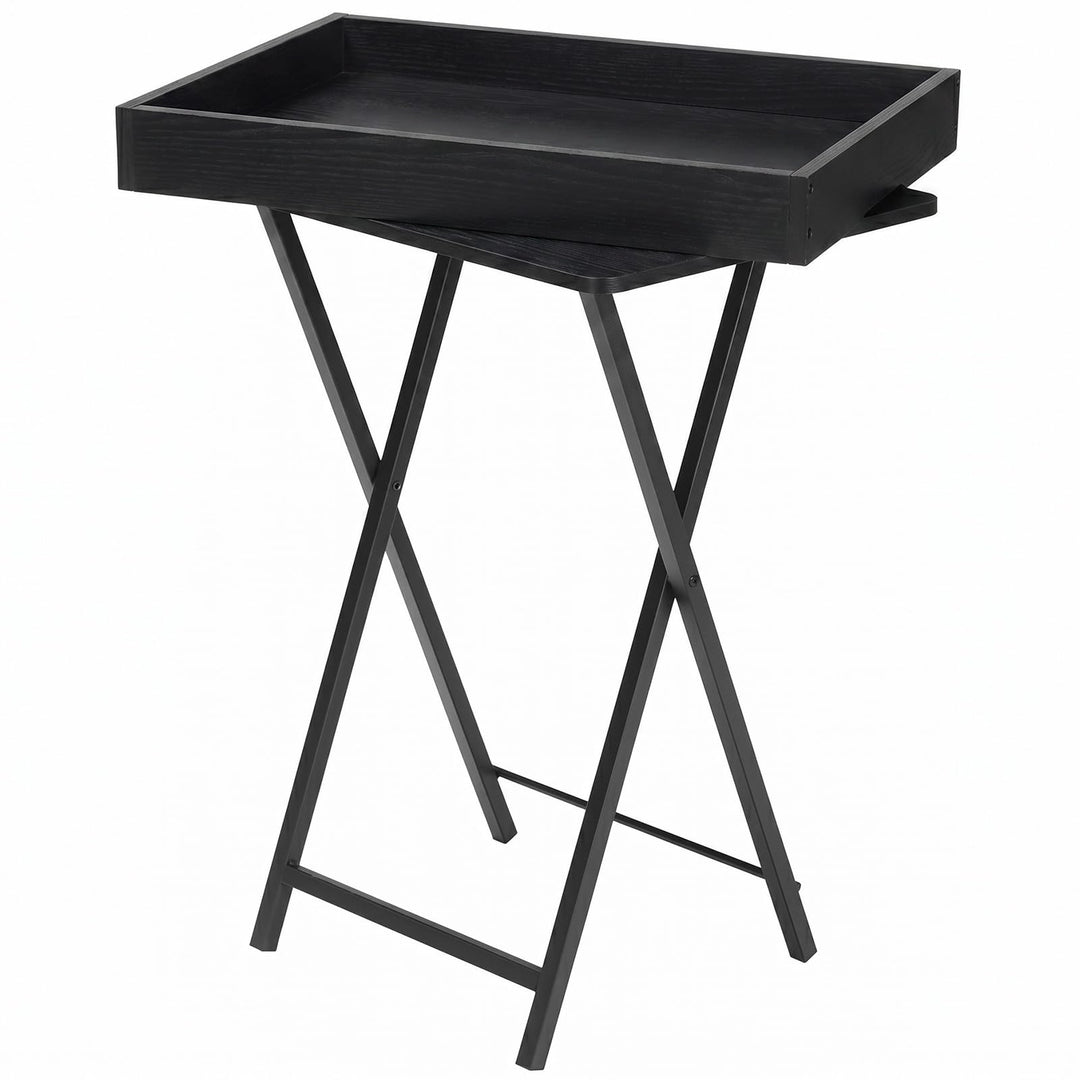 HOOBRO Beistelltisch, Klappbarer Nachttisch, Couchtisch, Faltbarer TV-Tablett zum Essen, Snack-Abend