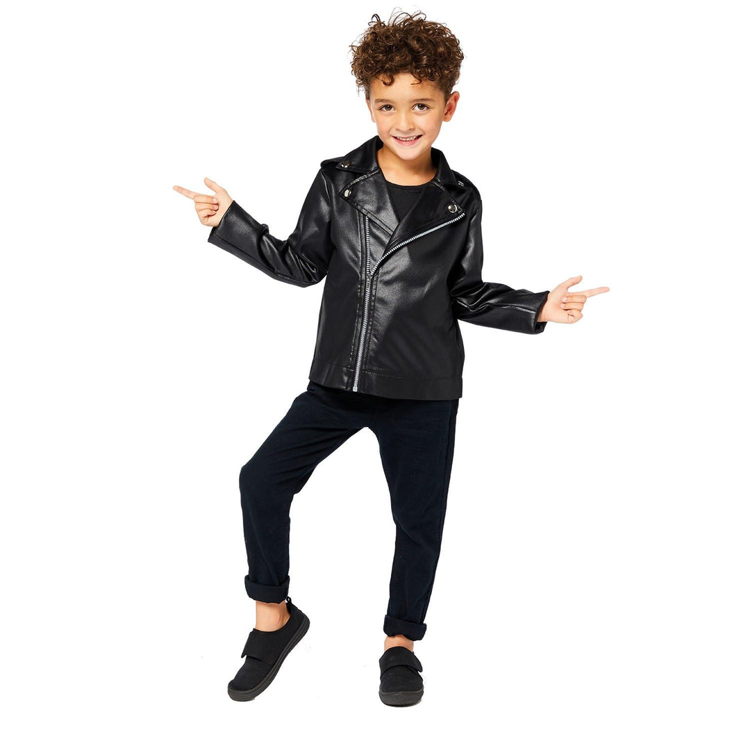 amscan Jungen Kostüm Grease Kostüm (1er Pack) 128 Schwarz, 128 Schwarz