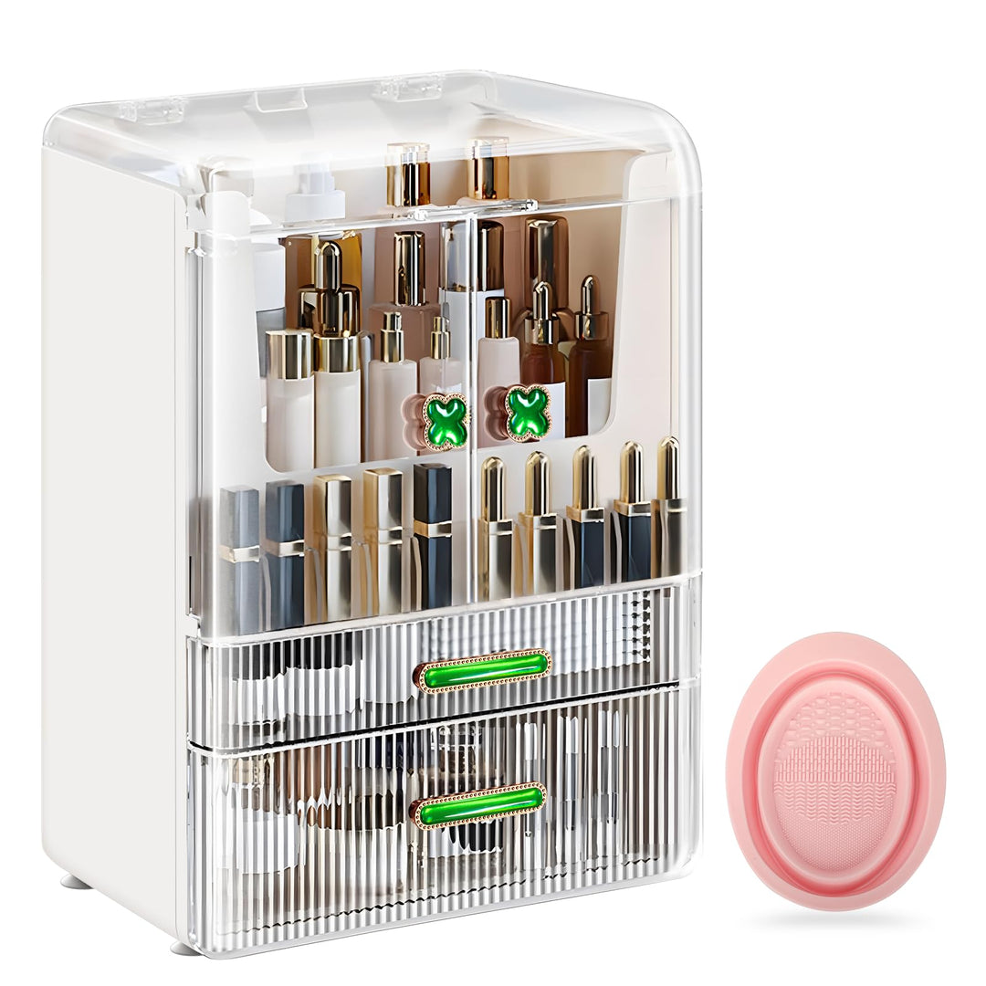 Make Up Organizer Dustproof Kosmetik Aufbewahrung mit Deckel Schubladen Cosmetic Organizer Schmink O
