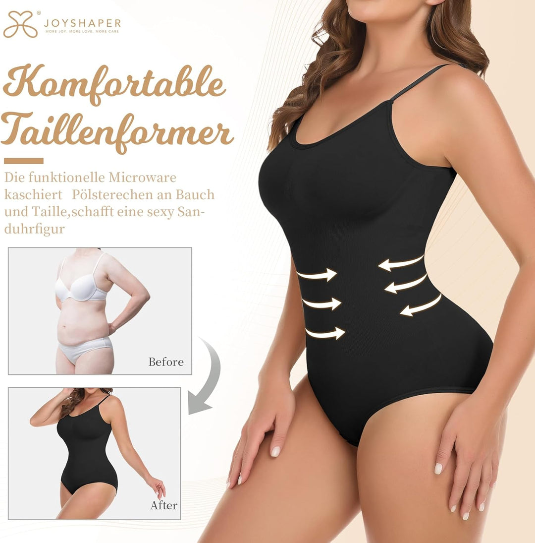 Joyshaper Shapewear Damen Miederbody Stark Formend Bauchweg Body Shaper Butt Lift Slimfit U-Ausschni