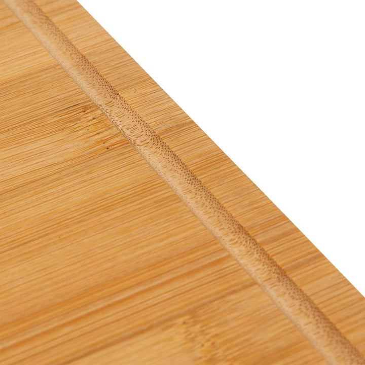 5five – Set mit 2 Bambus-Schneidebrettern – 35 x 25 cm und 22 x 15 cm, mit Nut – Küchenutensil