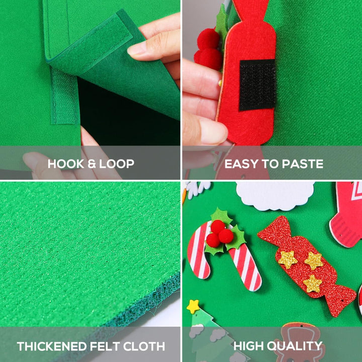 29 Stück Filz Weihnachtsbaum hängend für Kinder DIY Home Party Dekoration